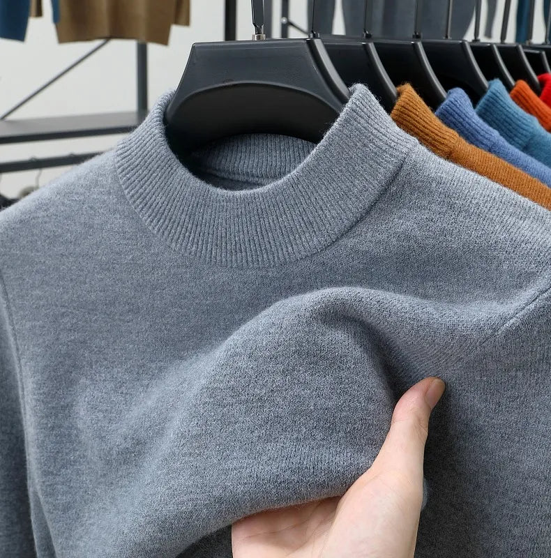 2025 Men's Stand Collar Cashmere Four Seasons Casual Warm Sweater