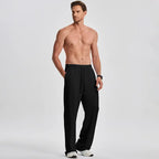 📦📦Mens 2 Piece Rib Knit Sweatsuit Tank Top Baggy Wide Leg Pants Set Vacation Beach Outfit for Men