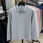 2025 autumn new arrivals cotton solid color casual all-match polo shirt