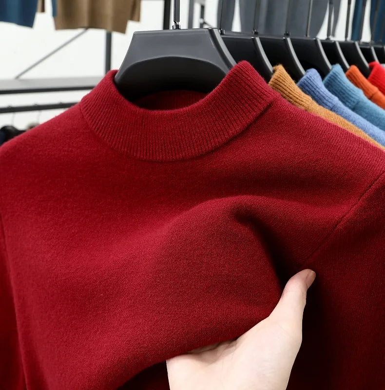 2025 Men's Stand Collar Cashmere Four Seasons Casual Warm Sweater