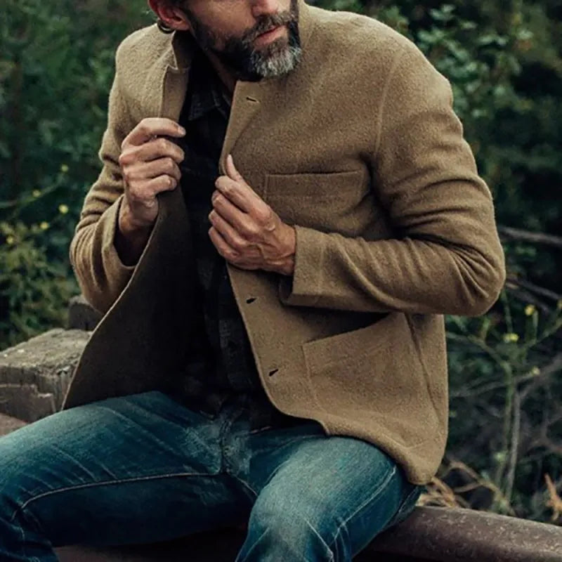 CLEARANCE SALE🔥 Men's Solid Color Fashion Jacket Coat Casual Jacket Coat