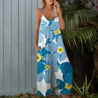 ✨✨Plus Size Women Fashion Wide Leg Suspender Jumpsuit with Pockets Curvy Overalls 【Super Stretchy】【Plus Size M-3XL】