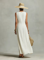 📦📦Mother's Day Sale 49% Off ⏰Sleeveless Asymmetrical Linen Maxi Dress