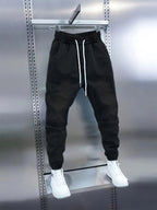 💚Trendy Men's Patchwork Denim Elastic Waist Jogger Harem Pants