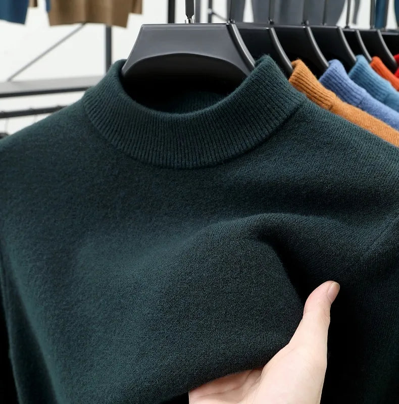 2025 Men's Stand Collar Cashmere Four Seasons Casual Warm Sweater