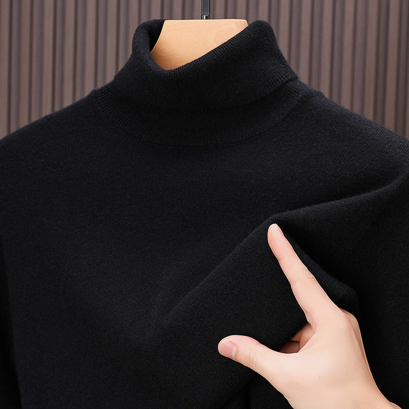 Men's high-quality autumn and winter casual cashmere turtleneck sweater