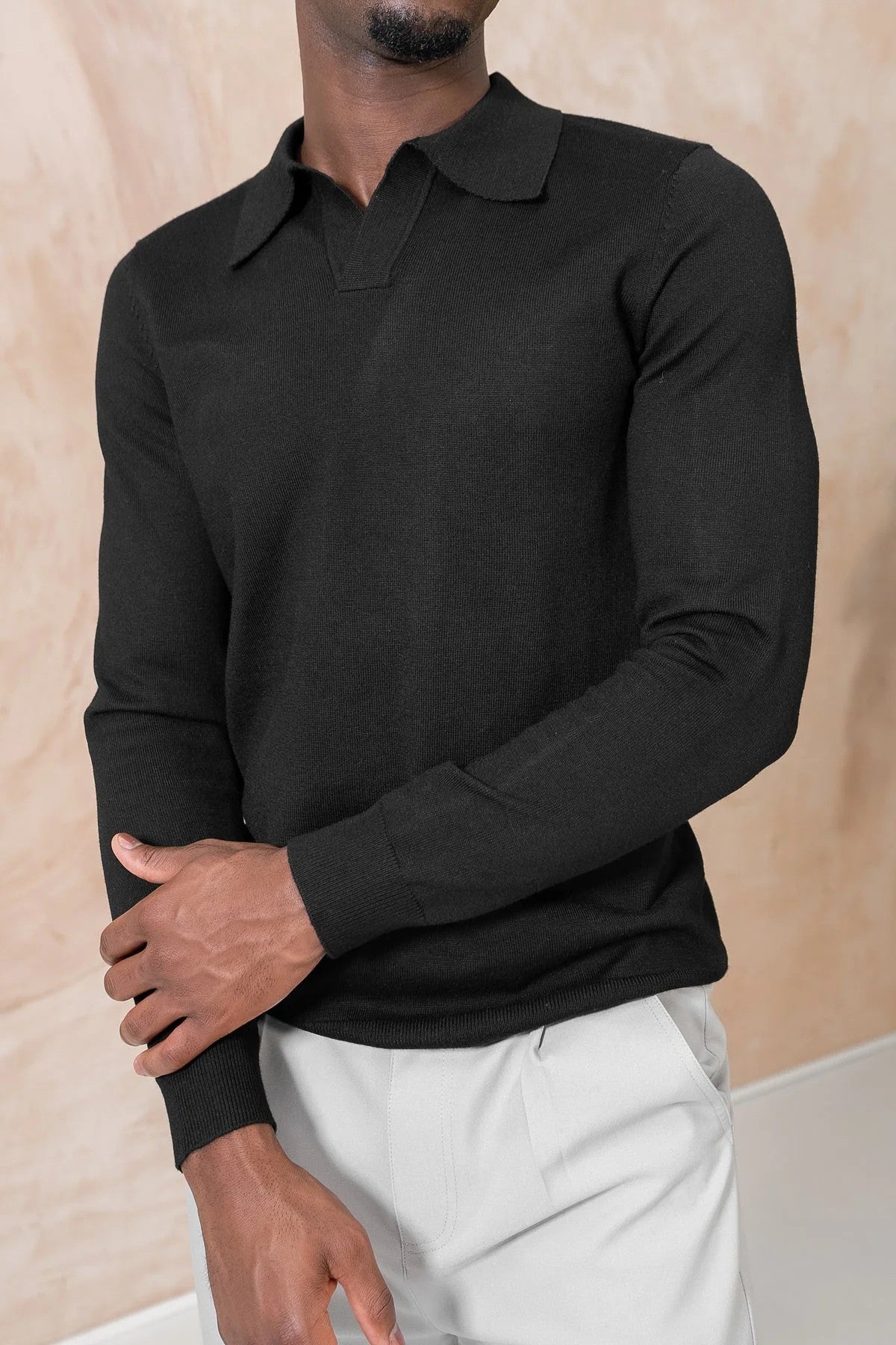 CLEARANCE🔥 Men's Casual Comfortable Collared Long-Sleeved Polo Shirt