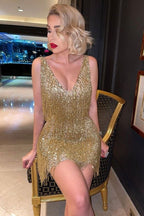 💝💝👗Sexy and elegant party dress with fringe👗