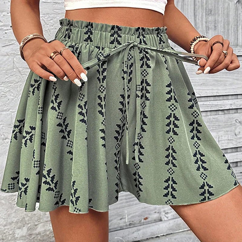 📦📦Women's Bohemian Print High-Waist Shorts