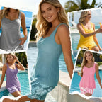 📦📦Two-piece Body Covering Surplice Tankini Printed Boxer Swimsuit