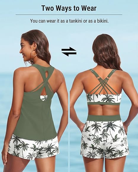 ✨✨LAST DAY 50% OFF - 3 Piece Tankini with Shorts🔥