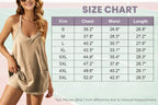 💝💝 Women's Summer Sleeveless Mini Dress with Built-in Shorts V Neck Spaghetti Straps Athletic Shorts Tennis Dress with Pockets
