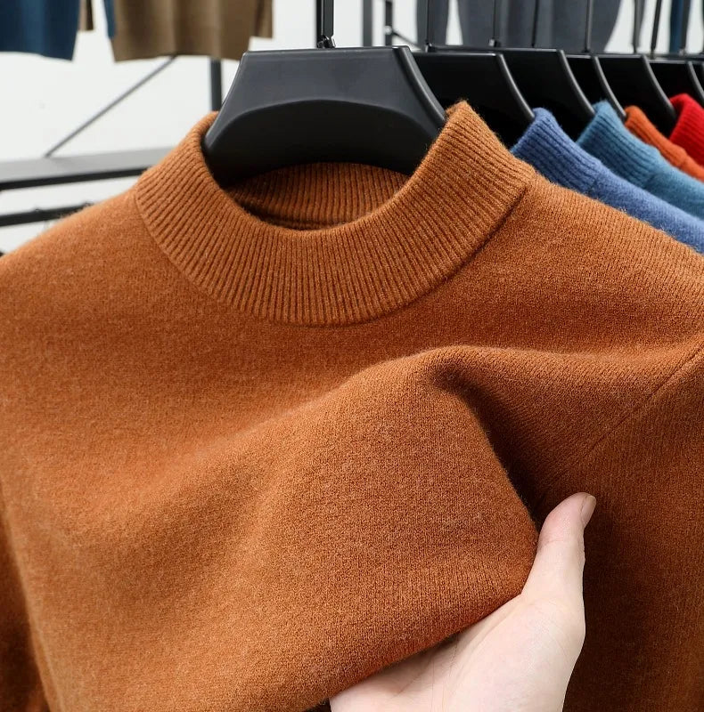 2025 Men's Stand Collar Cashmere Four Seasons Casual Warm Sweater