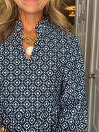 NEW🔥 V Neck Vintage Printed Dress