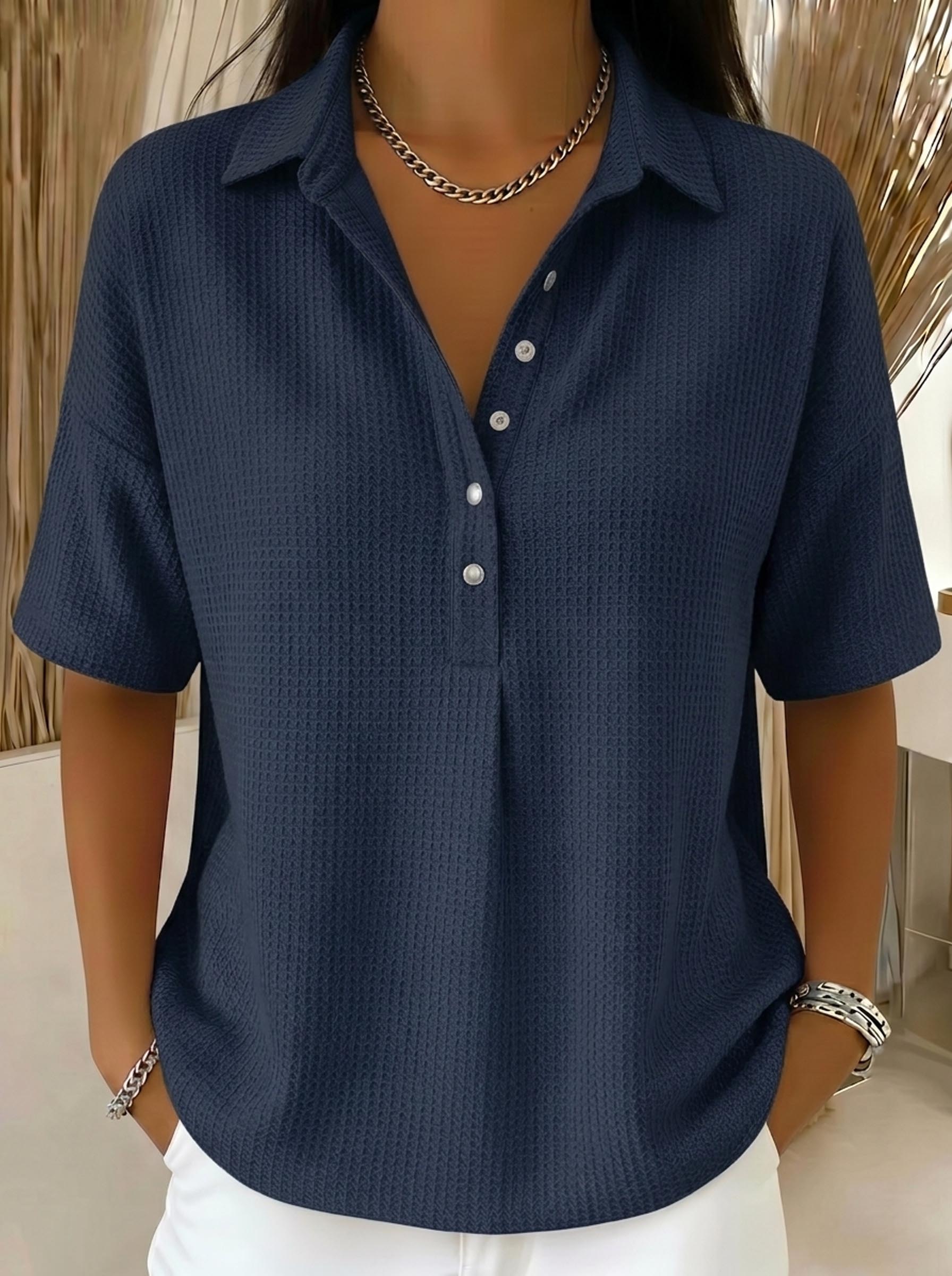 📦📦CLEARANCE SALE🔥 Women's Air-Knit Polo Sweater