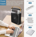 Summer Sale Now Live! Portable Mini Air Cooler Fan | Portable Humidifier Air Cooler Mist Fan Mini Table Fan for Home with 3 Speed Mode with Water Spray