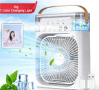 Summer Sale Now Live! Portable Mini Air Cooler Fan | Portable Humidifier Air Cooler Mist Fan Mini Table Fan for Home with 3 Speed Mode with Water Spray