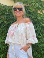 💝💝100% Cotton Wear It 2-Ways Feminine Top | T347