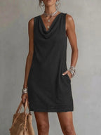 💝💝Women Hollow Out Knit Sleeveless Mini Dress