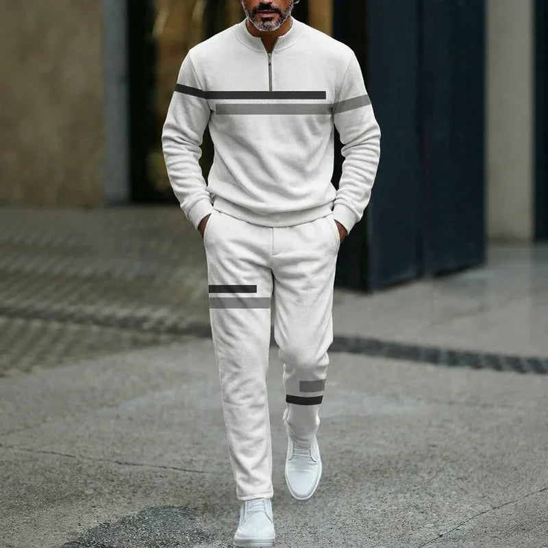 💝💝Set with Half-Zip Collar and Straight Fit
