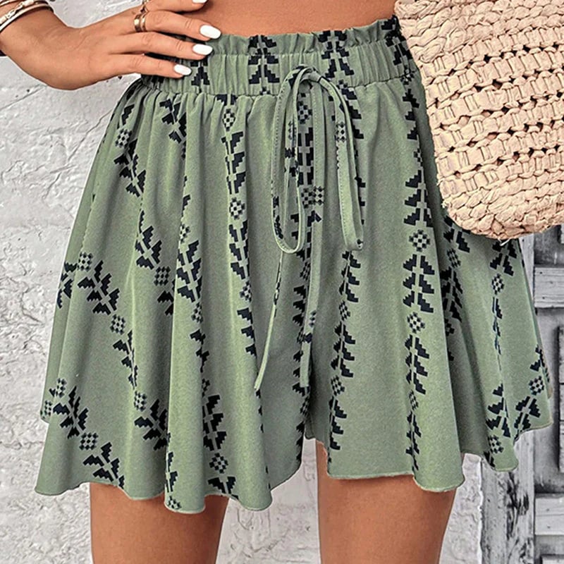 📦📦Women's Bohemian Print High-Waist Shorts