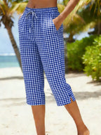 📦📦Women'S Summer Plaid Capri Pants