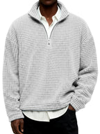 NEW🔥 Men's Daily Textured Stand Collar Zipper Casual Sweatshirt