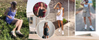 💝💝 Women's Summer Sleeveless Mini Dress with Built-in Shorts V Neck Spaghetti Straps Athletic Shorts Tennis Dress with Pockets