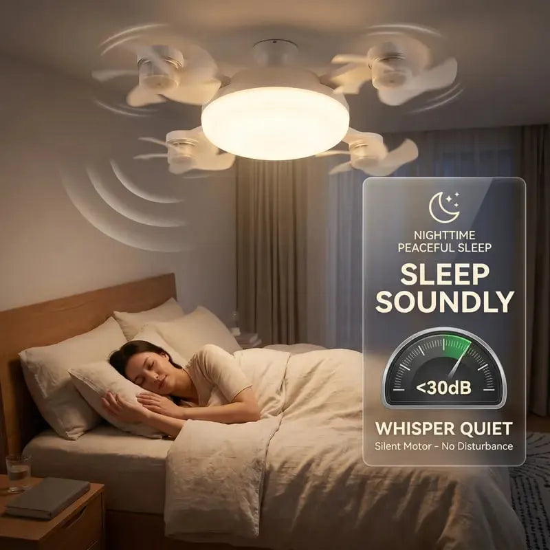 💝💝Modern ceiling fan lamp with E27 thread (model 2026) - silent 2-in-1 LED fan with remote control