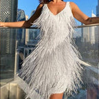 💝💝👗Sexy and elegant party dress with fringe👗