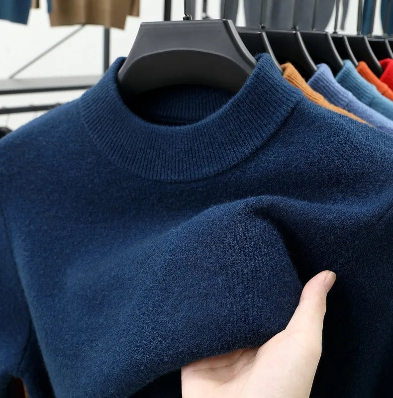 2025 Men's Stand Collar Cashmere Four Seasons Casual Warm Sweater