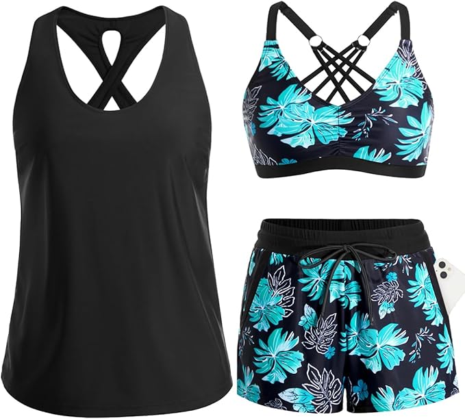 ✨✨LAST DAY 50% OFF - 3 Piece Tankini with Shorts🔥