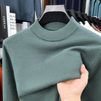 Men's autumn and winter high-quality cashmere solid color stand collar warm sweater