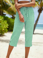 📦📦Women'S Summer Plaid Capri Pants