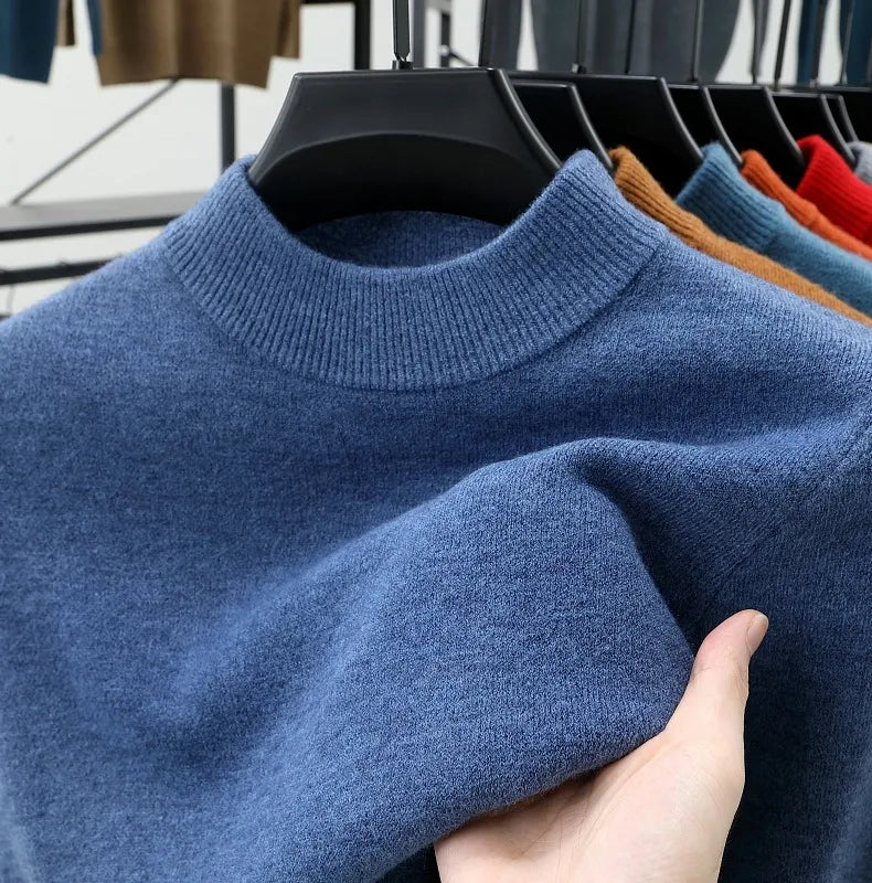 2025 Men's Stand Collar Cashmere Four Seasons Casual Warm Sweater