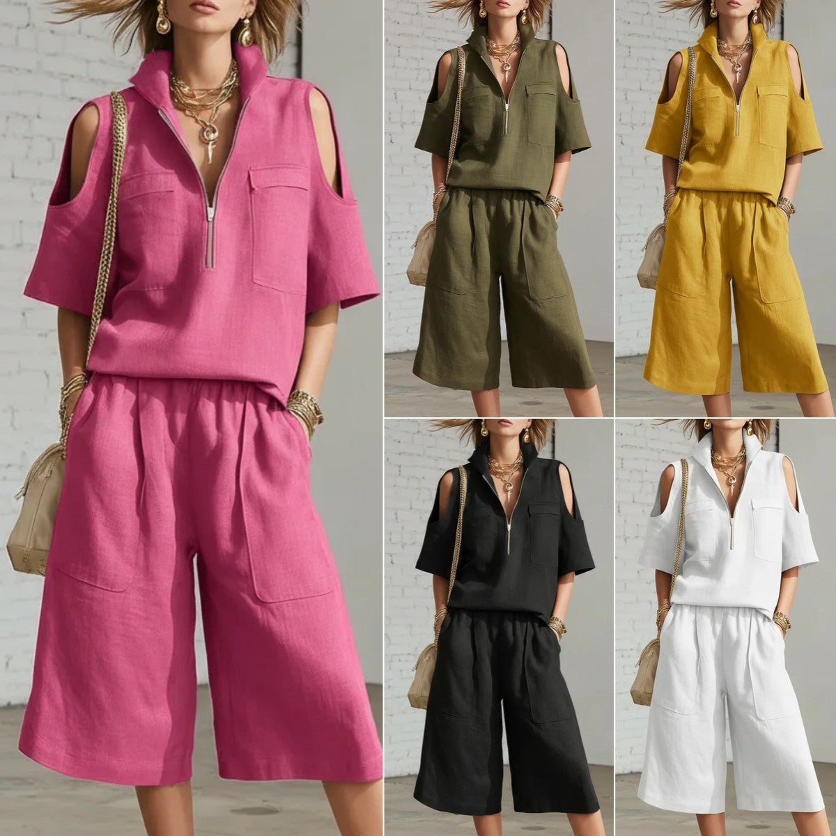 🌷Short-Sleeve Shirt & Loose Shorts Two-Piece Set | Casual
