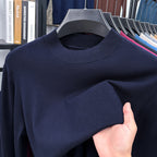 2025 Autumn and Winter Men's Stand Collar Cashmere Casual T-shirt