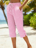 📦📦Women'S Summer Plaid Capri Pants