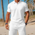 💝💝👕Two-piece summer set for men consisting of a polo shirt and shorts