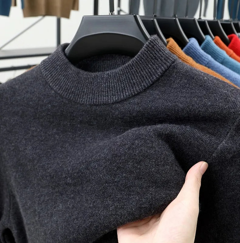 2025 Men's Stand Collar Cashmere Four Seasons Casual Warm Sweater