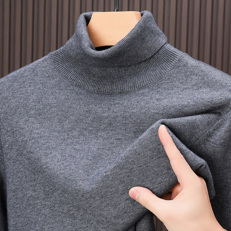 Men's high-quality autumn and winter casual cashmere turtleneck sweater