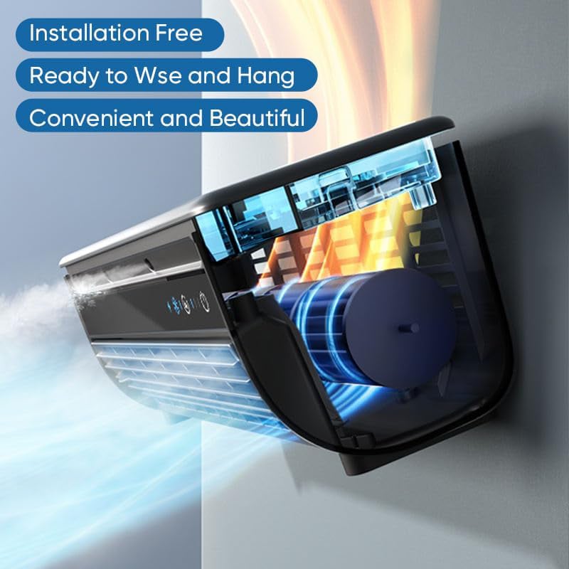 🤲 Factory direct sales 🔥Upgraded 3 Wind Modes Portable Wireless Wall Mounted Air Conditioner