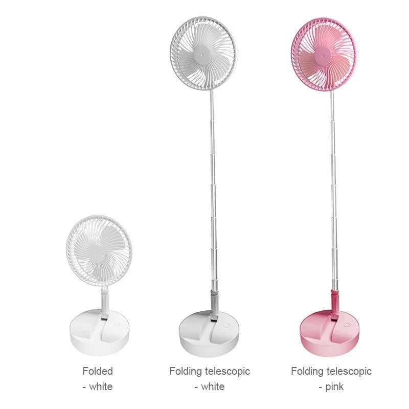 ✨🌀  NOW! 🔋 Telescopic Folding USB Charging Fan – Adjustable height, quiet operation & portable – perfect for desk, travel or outdoor use 💨