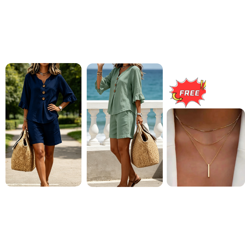💝💝Women's Casual Cotton Two-Piece Outfit