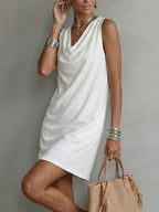 📦📦Mother's Day Sale 49% Off ⏰Draped-neck Sleeveless Cotton Dress