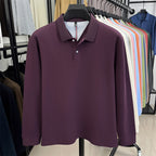 2025 autumn new arrivals cotton solid color casual all-match polo shirt