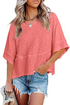📦📦Panel Solid Color Flared Sleeve T-Shirt