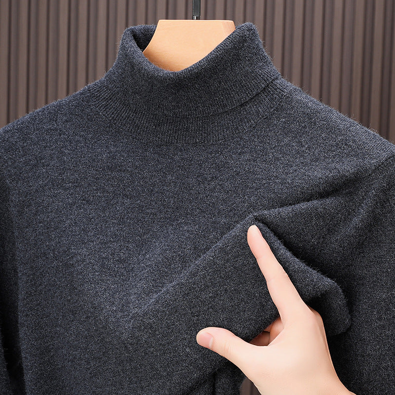 Men's high-quality autumn and winter casual cashmere turtleneck sweater