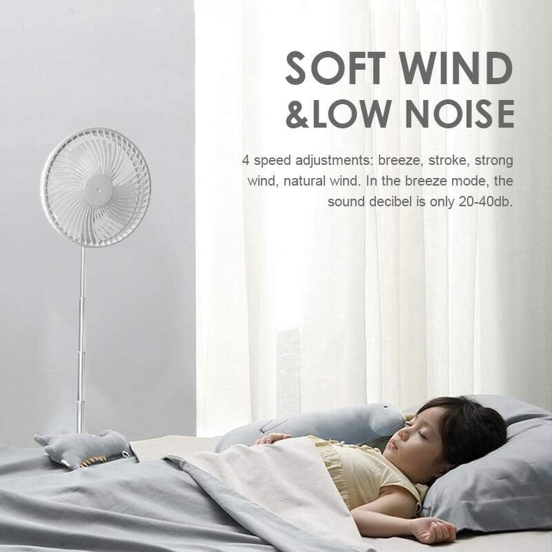 ✨🌀  NOW! 🔋 Telescopic Folding USB Charging Fan – Adjustable height, quiet operation & portable – perfect for desk, travel or outdoor use 💨