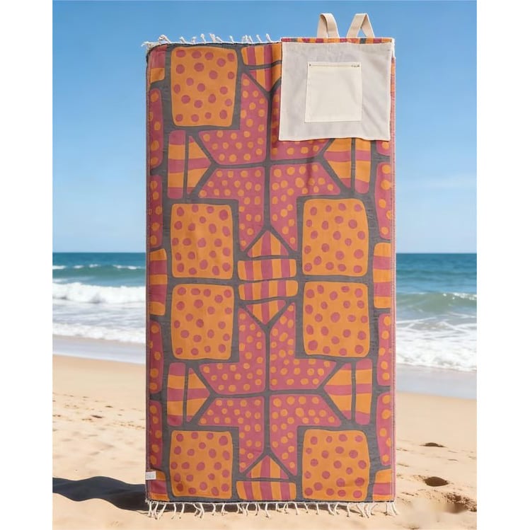 📦📦🏖️ 2-in-1 Convertible Towel & Backpack with Inner Zip Pocket & Sand-Repelling Fabric